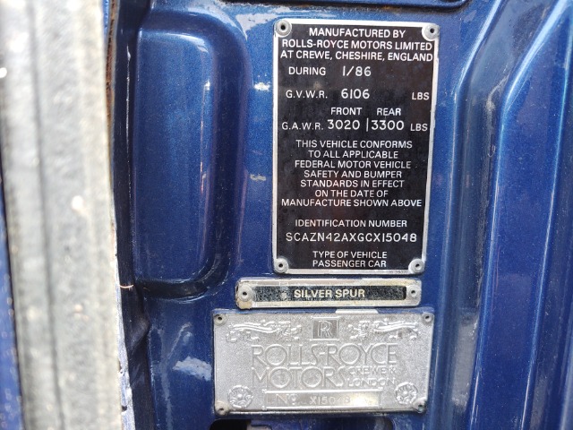 Used 1986 Rolls-Royce SILVER SPUR | St. Petersburg, FL